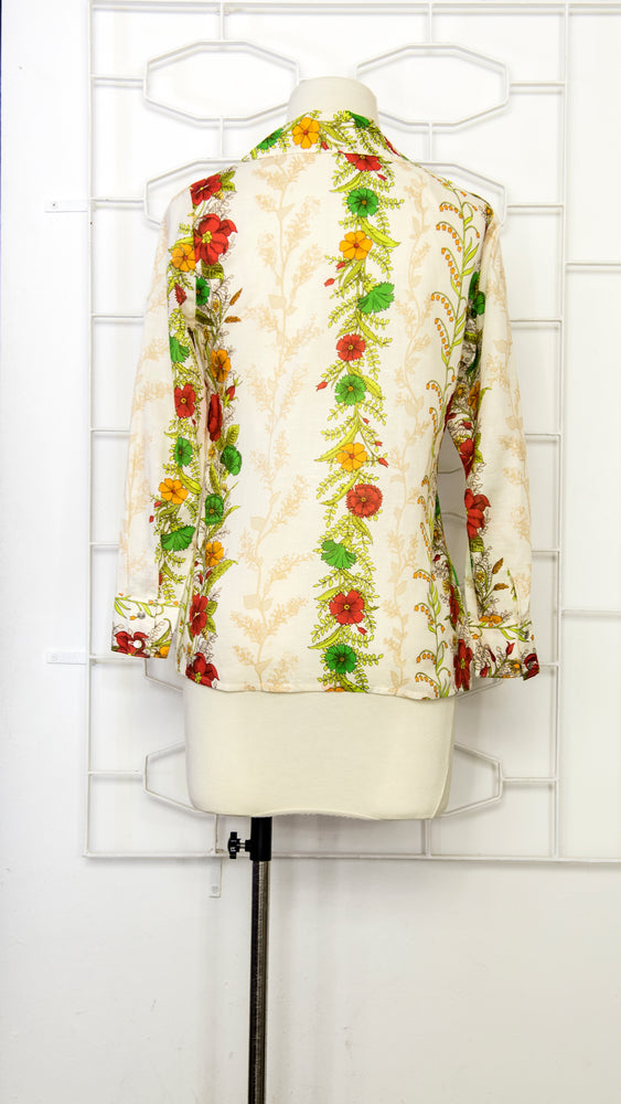 
            
                Load image into Gallery viewer, 70s Garden Floral Long Sleeves Blouse
            
        