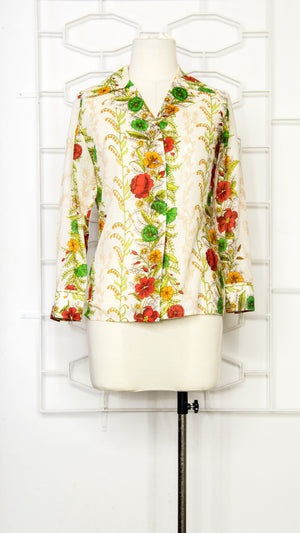 
            
                Load image into Gallery viewer, 70s Garden Floral Long Sleeves Blouse
            
        