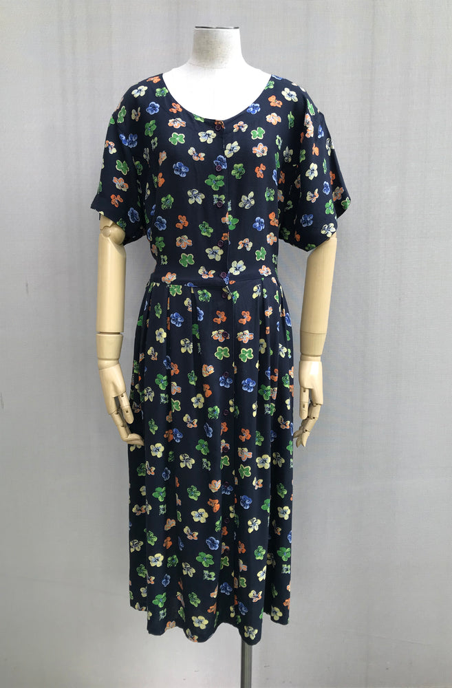 Pretty Floral Tea Dress With Back-tie