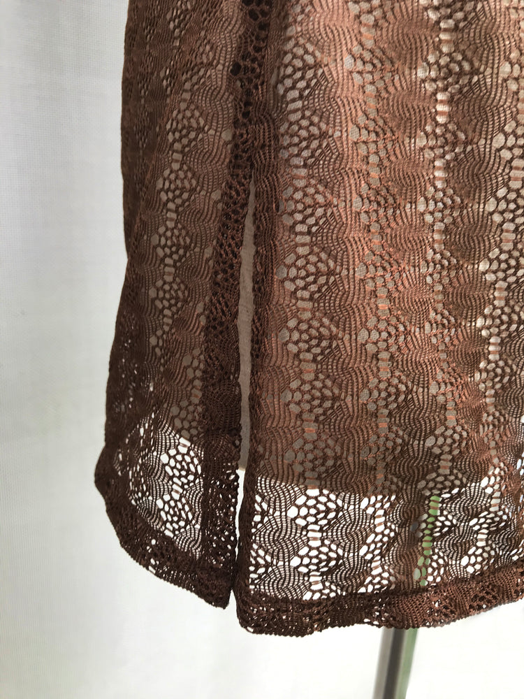 
            
                Load image into Gallery viewer, 70s Peekaboo Lace Shirt Blouse
            
        