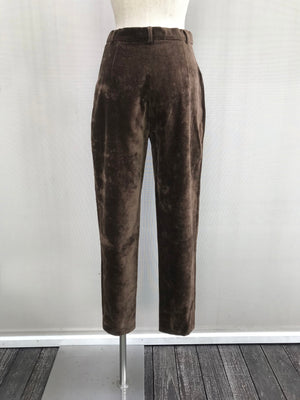80s Cotton Velvetin High Waisted Trousers