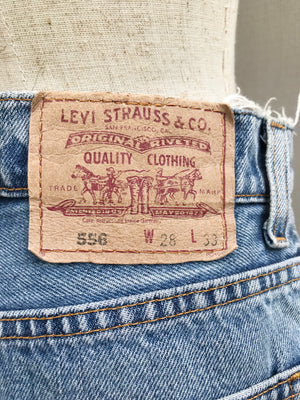 80s Classic Levi Strauss High Rise Acid-Wash Cropped Denim Shorts